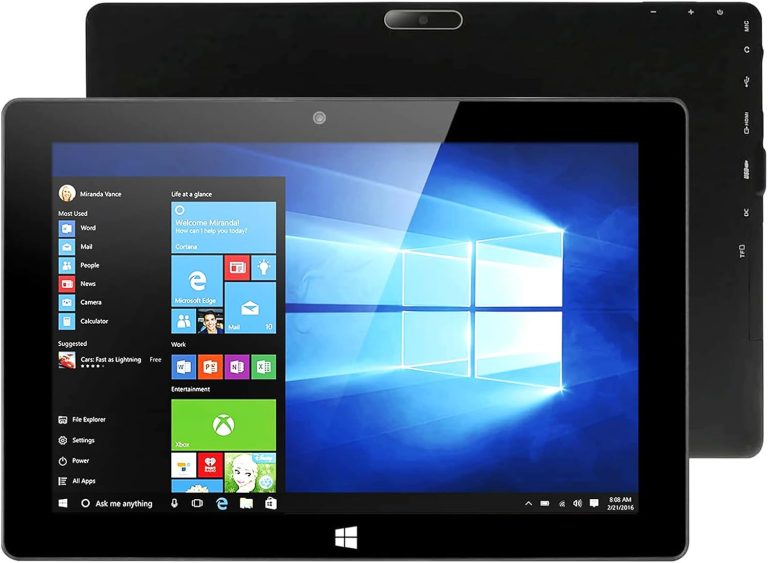 10.1" Windows 11 Tablet PC, Dual-Core CPU Windows Tablets, Ultra Slim 2 in 1 Tablet - 2.4/5G WIFI/4.2 BT/1280*800 Full HD/6GB RAM 64GB ROM Storage/4000mAh/Mini HDMI/USB-C/USB 3.0/2MP+5MP Camera