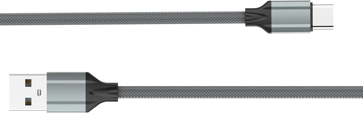 ⁦LDNIO LS441 Mobile Phone Cables 2.4A Fast Charging Type-C USB Cable 1M - Grey⁩ - الصورة ⁦2⁩