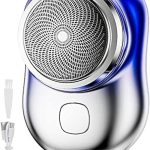Electric Razor for Men, Pocket Size Portable Shaver, USB Rechargeable Shaver - Blue - B-1677