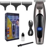 SOKANY Hair Shaver & Clipper SK-LF-9990 Professional Trimmer, Stainless Steel Blade, LCD Display, 120-Min Cordless, Non-Slip Grip