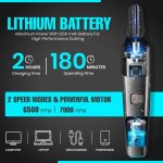 ⁦V-603 Professional Nose and Body Trimmer, 1200mAh Battery, 2 Speed Settings, IPX5 Waterproof, LED Display, Black⁩ - الصورة ⁦3⁩
