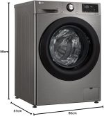 ⁦LG Front Load Washing Machine 8 KG, Speed 1400 RPM, with AI DD technology, Steam™ & Smart Diagnosis (Inverter Direct Drive™) Vivace F4R3TYG6P⁩ - الصورة ⁦2⁩