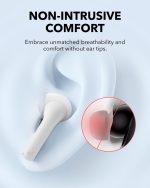⁦soundcore K20i by Anker, Semi-in-Ear Earbuds, Bluetooth Wireless, 36H Playtime, Fast Charge, Clear Sound, ENC 2-Mic Clear Calls, Custom EQ, IPX5, Bluetooth 5.3, App Control, White, 18 Months Warranty⁩ - الصورة ⁦2⁩