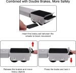 ⁦2Pcs Extendable Appliance Furniture Dolly Mobile Roller, Heavy Duty Adjustable Washing Machine Mobile Rolling Base, Metal Movable Bracket for Refrigerator Washing Machine Dryers Diswashers Base, Grey⁩ - الصورة ⁦4⁩