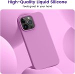 ⁦OTOFLY for iPhone 14 Pro Max Case Magnetic Silicone Shockproof Slim Thin Phone Case 6.7 inch (Lilac Purple)⁩ - الصورة ⁦4⁩