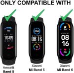 ⁦OcioDual Silicone Replacement Strap Compatible with Xiaomi Mi Band 6 5 Amazfit Band 5 Black Soft Strap Anti-lost Replacement⁩ - الصورة ⁦5⁩