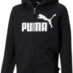 Puma Essentials Big Logo Full-Zipper Hoodie for Boys, Size 3 EU, Black