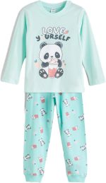 LC WAIKIKI Girls Crew Neck Printed Pyjama Set