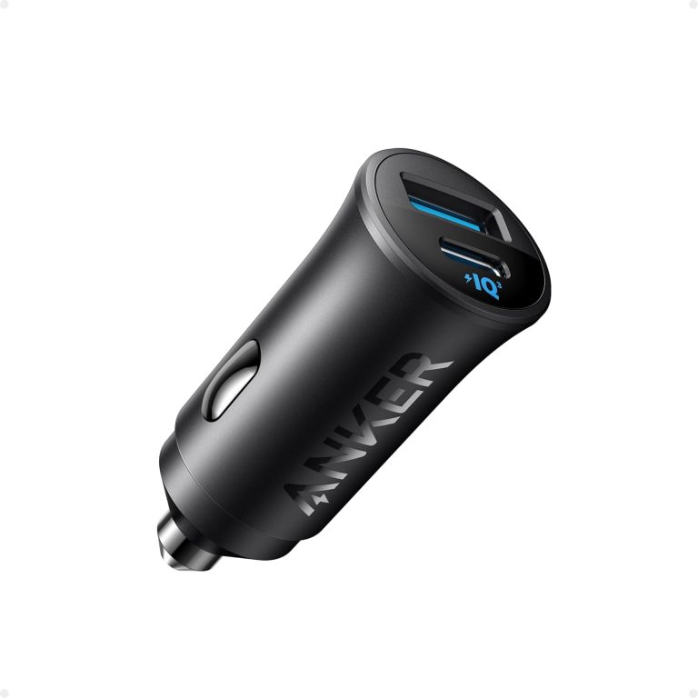 Anker USB-C Car Charger, 30W 2-Port Type-C Car Adapter, iPhone Car Charger with PowerIQ 3.0, for iPhone 15/14/13/12 Series, Samsung Galaxy S23/S22/S21 Series, iPad Pro, AirPods, and More