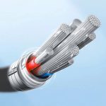 ⁦كابل بتقنية الشحن السريع SA26 - CL3 من سلسلة الفائق السرعة مزود بموصل نوع C إلى وصلات لايتنينج من جوي روم ، بقوة شحن تصل 30 وات بطول متر واحد - لون أسود⁩ - الصورة ⁦3⁩