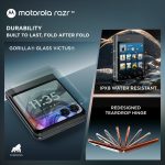 ⁦Motorola razr 50 (Koala Grey, 8GB RAM, 256GB Storage) | 3.6" External AMOLED Display | 6.9" AMOLED 120Hz Display | 32MP Selfie Camera⁩ - الصورة ⁦5⁩