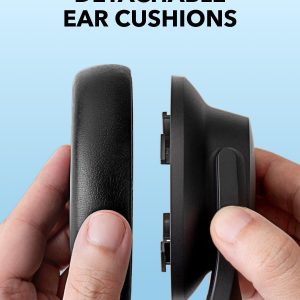⁦ANKER Soundcore Q11i Wireless Headphones, 40mm Dynamic DriverHi-Res Audio, One-Touch Bass Boost, 60-Hour Playtime, Detachable Ear Cushions, Bluetooth V5.3, Dark Gray | 18 Months Warranty⁩ - الصورة ⁦5⁩