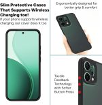 ⁦Case Cover Shockproof Hard PC Back Soft TPU Frame Anti-yellowing Slim Protective Cover Compatible with Oppo Reno 14 (Black)⁩ - الصورة ⁦5⁩