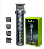 Oraimo SmartTrimmer 2 Pro | High Precision Beard Trimmer with 0.5mm Close Shaving & Adjustable Blade Head | Dual Speed Control with 150 Min Runtime | Digital Display & Travel Lock (Deep Blue) | Gift