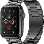 Fitlink Stainless Steel Metal Band for Apple Watch 38/40/42/44mm Strap Replacement Link Bracelet Band Compatible with Apple Watch Series 6/54/3/2/1/SE