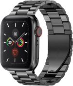 Fitlink Stainless Steel Metal Band for Apple Watch 38/40/42/44mm Strap Replacement Link Bracelet Band Compatible with Apple Watch Series 6/54/3/2/1/SE