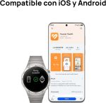 ⁦HUAWEI WATCH GT4 46MM SMARTWATCH, UPTO 2-WEEKS BATTERY LIFE, PULSE WAVE ARRHYTHMIA ANALYSIS, 24/7 HEALTH MONITORING, COMPATIBLE WITH ANDRIOD & IOS, STAINLESS STEEL, GRAY⁩ - الصورة ⁦4⁩