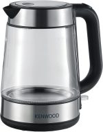 KENWOOD Glass Kettle 1.7L Cordless Electric Kettle 2200W with Auto Shut-Off & Removable Mesh Filter ZJG08.000CL Clear/Silver/Black - (International Warranty)
