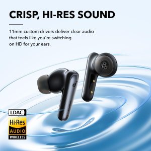 ⁦Anker soundcore Liberty 4 NC Wireless, 98.5% Noise Reduction, Adaptive Noise Cancelling to Ears 50H Battery, Wireless Charging, Bluetooth 5.3+ 18 Months Local Warranty - Black⁩ - الصورة ⁦7⁩