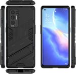 ⁦جراب متوافق مع Oppo Find X3 Neo ، - غطاء حماية مصقول مقاوم للصدمات شديد التحمل و مقاوم للانزلاق مع حماية للكاميرا - غطاء مسند فائق الجودة من Graby Shop - اسود⁩ - الصورة ⁦2⁩