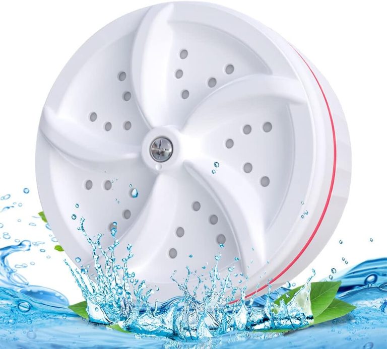 AVCXEC Ultrasonic Mini Washing Machine, Portable Mobile Washing Machine with Switch, Multifunctional Ultrasonic Turbine with USB for Motorhomes, Dormitories, Home, Travel, Camping