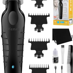 KEMEI 2299 Trimmer Professional Cordless Hair Clipper for Men Electric Beard Trimmers Barber Hair Cuttings Kit, Zero Gapped T Blade Trimmers for Men, KM-2299
