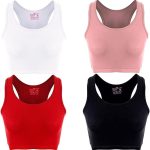 Solid Bra for Women, Set of 4 3XL