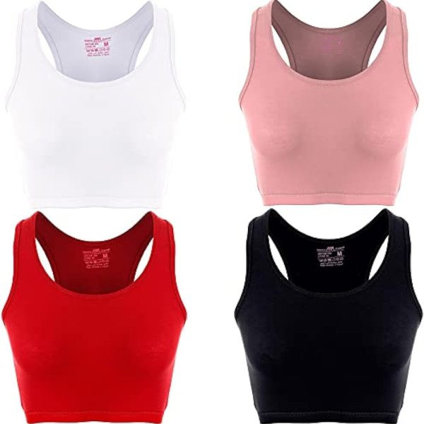 Solid Bra for Women, Set of 4 3XL