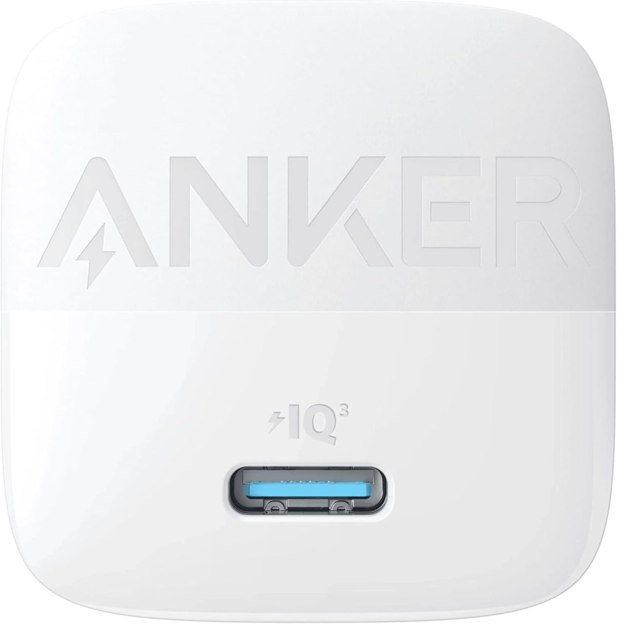 ⁦Anker 313 GaN 30W Foldable Charger PIQ 3.0 Durable Compact Fast Charger for iPhone 15/15 plus/15 Pro/15 Pro Max/14/13, Galaxy, Pixel 6/7, iPad/iPad Mini (Cable Not Included) (White)⁩ - الصورة ⁦2⁩