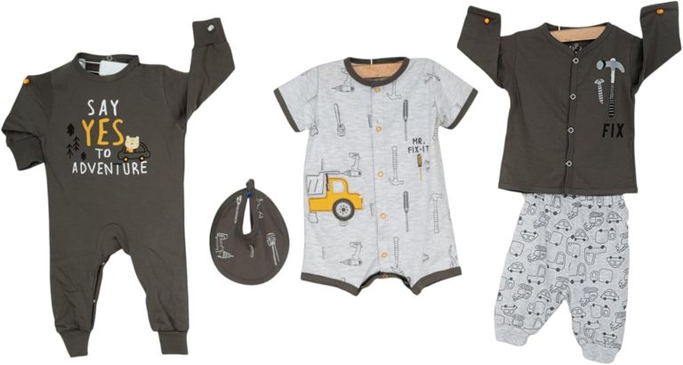 Jockey M M Cotton Set Of 5 Pieces Printed Cars For Boys-Multicolor, 0-3 Months
