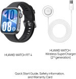 ⁦HUAWEI WATCH FIT 4 Smart Watch, 1.82" Display, 100+ Sports modes, Fitness & Health Tracker, Emotional Wellbeing Assistant, up to 10-Day Battery Life, iOS & Android Compatible, Black⁩ - الصورة ⁦8⁩