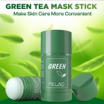 ⁦fashion mania Green Clay Mask Stick, Blackhead Remover for Face with Green Tea Extract, Deep Pore Cleansing, Moisturizing, Skin Brightening for All Skin Types and All Genders⁩ - الصورة ⁦5⁩
