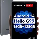 ALLDOCUBE Android 14 Tablet, 8.4 inch Helio G99 iPlay 60 Mini Pro Tablet, 16GB RAM 128GB ROM 512GB Expandable, FHD 1920x1200 Display, Widevine L1, 6050mAh, 5MP/13MP Camera, 4G LTE Bluetooth 5.2