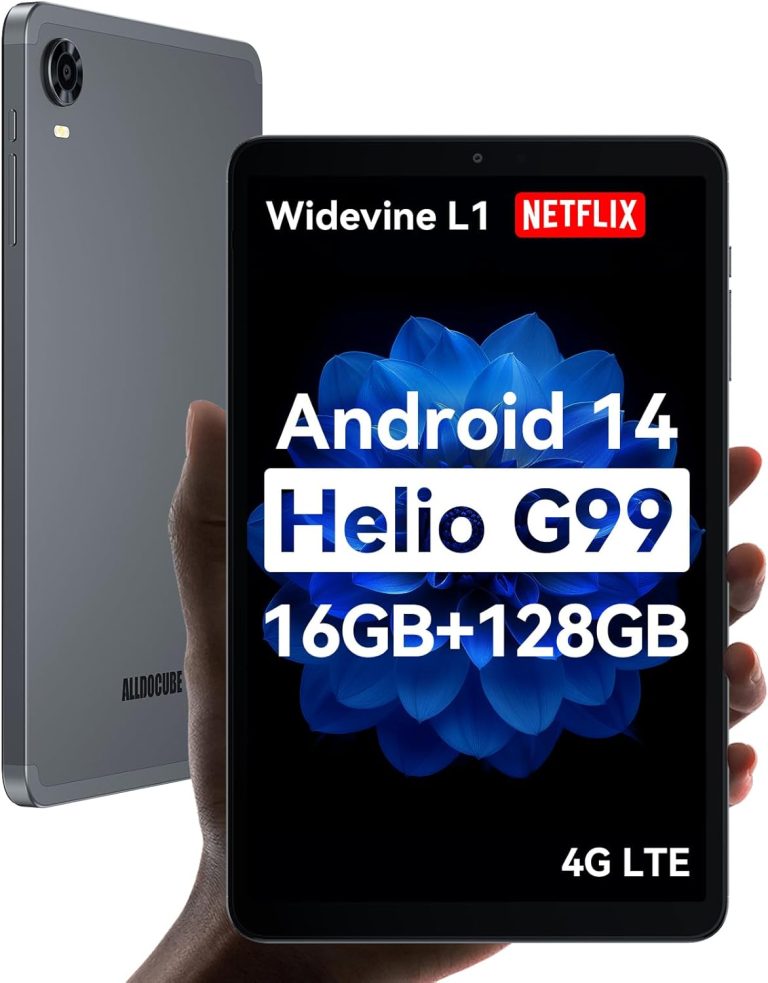 ALLDOCUBE Android 14 Tablet, 8.4 inch Helio G99 iPlay 60 Mini Pro Tablet, 16GB RAM 128GB ROM 512GB Expandable, FHD 1920x1200 Display, Widevine L1, 6050mAh, 5MP/13MP Camera, 4G LTE Bluetooth 5.2