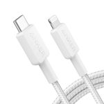 Anker USB-C to Lightning Cable, 0.9 Meters, FOR Apple Devices, 322 USB-C to Lightning Cable, White (0.9M, White)