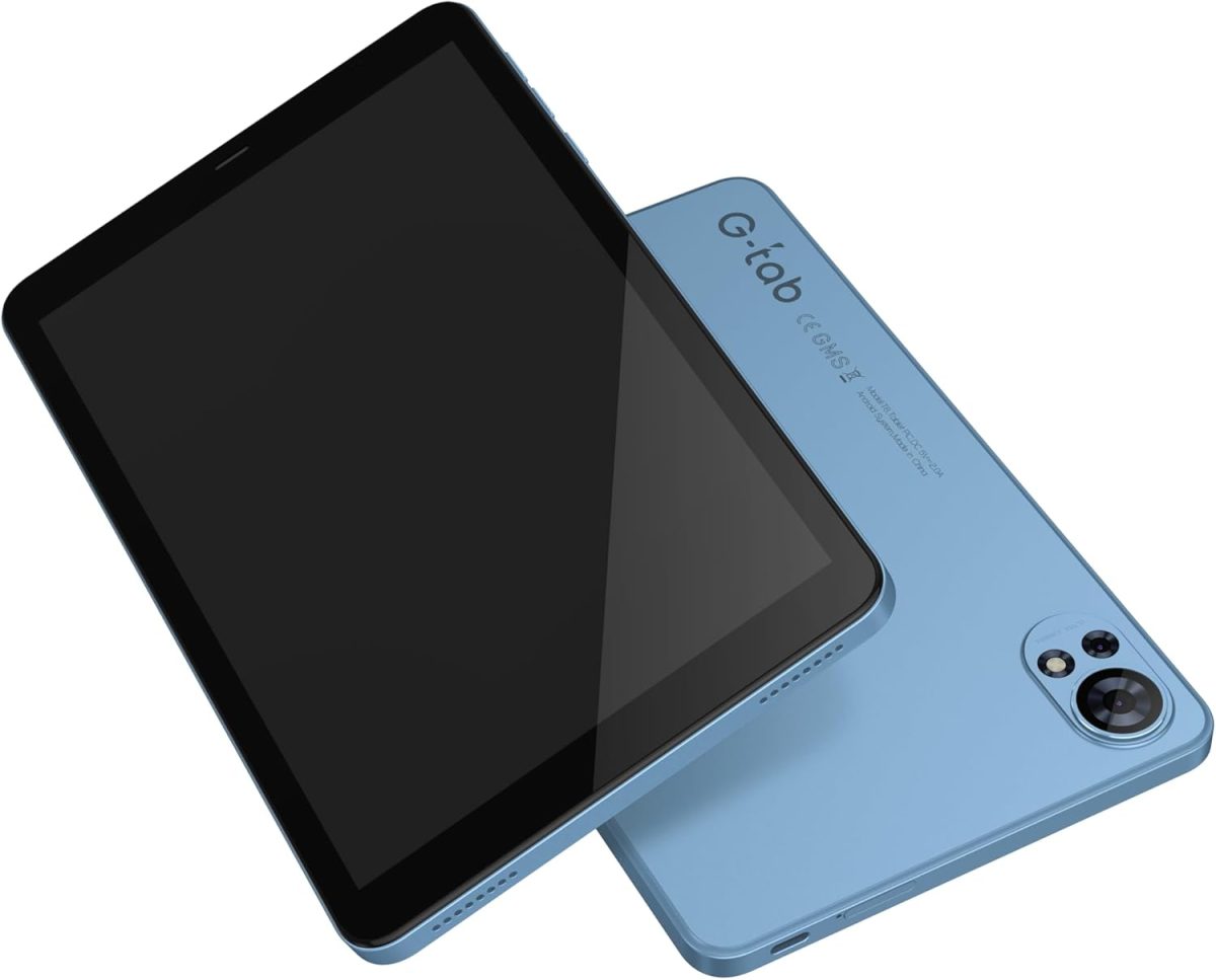 ⁦G-Tab T8S Tablet (WiFi) 5G (RAM :4+4GB, ROM :64GB) 8 inch IPS LCD 800x1280, 5000 mAh Battery, Android 14, Camera 2MP front + 5MP rear, Silicon Case,1 Year Warranty, Blue⁩ - الصورة ⁦4⁩