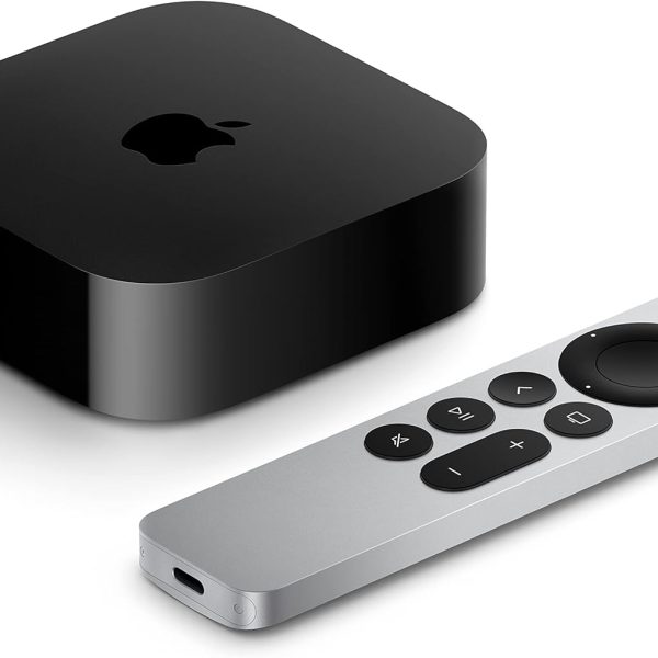 Apple TV Box 3rd Generation, Stream/Movies over WiFi/Ethernet, A15 Bionic, 128GB Storage, Up to 4K with Dolby Vision & HDR10+, Works with Thread Mesh Networks, Apple TV+, Netflix, Live, Black