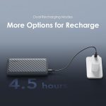 ⁦Oraimo Slice Link Pro 22.5W Super Fast Charging Powerbank 10000mAH, 3 built in Charging Cable,Universal Compatibility,Multi-Layer Protection-Black⁩ - الصورة ⁦5⁩
