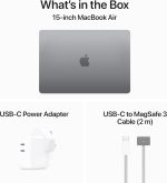 ⁦Apple 2024 MacBook Air (15-inch, Apple M3 chip with 8‑core CPU and 10‑core GPU, 8GB Unified Memory, 256GB) - Space Gray⁩ - الصورة ⁦6⁩
