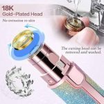 ⁦2-in-1 Electric Hair Trimmer for Women, USB Rechargeable, LED Light, Dual Head for Face and Body, Pink⁩ - الصورة ⁦4⁩