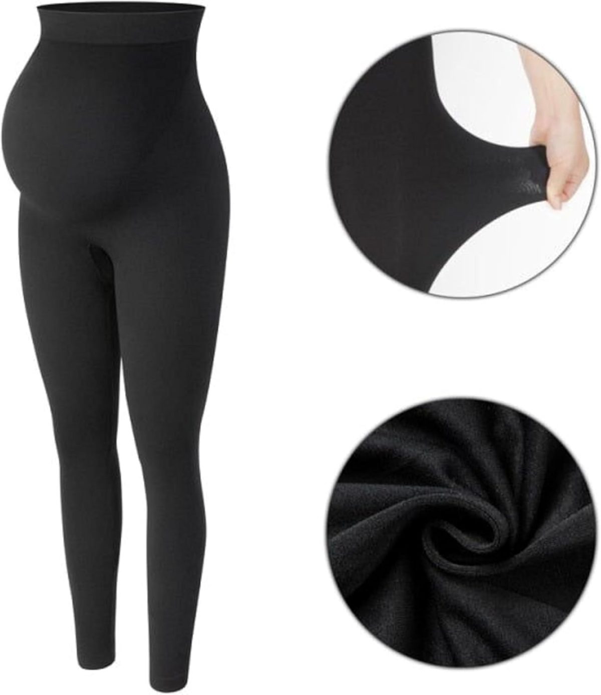 ⁦Mizah Maternity Comfort & Fashionable Maternity Leggings - Support and Comfort Throughout Pregnancy High Waist Maternity Pants⁩ - الصورة ⁦4⁩