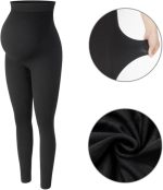 ⁦Mizah Maternity Comfort & Fashionable Maternity Leggings - Support and Comfort Throughout Pregnancy High Waist Maternity Pants⁩ - الصورة ⁦4⁩
