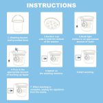 ⁦3.54in Portable Washing Machine with Suction Cups,Mini Washing Machine, 3 in 1 Bubble Cleaning USB Ultrasonic Powered Turbo Washing Machine & Sink Dishwasher for Camping, Travelling, Business Trip⁩ - الصورة ⁦4⁩