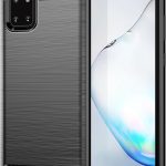 جراب متوافق مع Samsung Galaxy Note 10 Lite ، - غطاء حماية مصقول مقاوم للصدمات متين رفيع للغاية من ألياف الكربون المصقولة - جراب أصلي جديد فائق الجودة مقاوم للانزلاق من Graby Shop - أسود