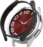 جراب حماية من تيوجيفي متوافق مع ساعة جالكسي 6 كلاسيك 47 ملم غطاء كامل البولي يوريثين الحراري الناعم لساعة أسود