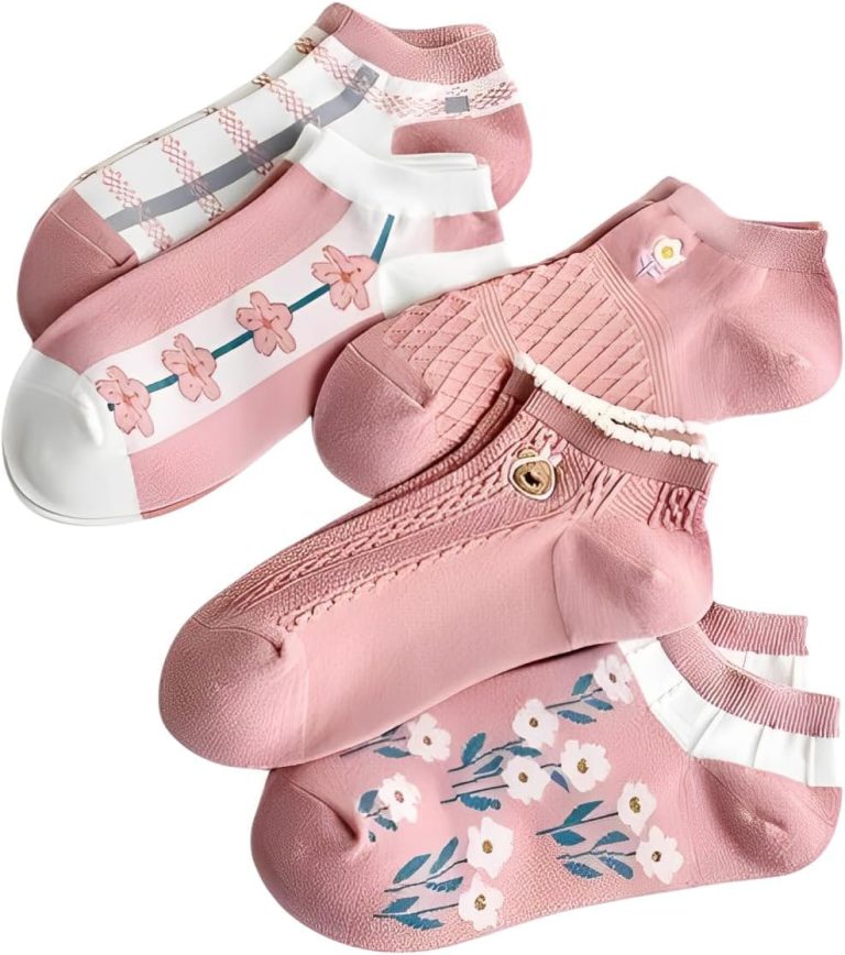Women's Casual Ankle Socks Comfort Foot Socks 5 Pairs + 1 Gift Set, 6 Pairs Full, Size (34-42)