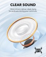 ⁦soundcore K20i by Anker, Semi-in-Ear Earbuds, Bluetooth Wireless, 36H Playtime, Fast Charge, Clear Sound, ENC 2-Mic Clear Calls, Custom EQ, IPX5, Bluetooth 5.3, App Control, White, 18 Months Warranty⁩ - الصورة ⁦3⁩