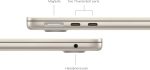 ⁦Apple 2024 MacBook Air (13-inch, Apple M3 chip with 8‑core CPU and 8‑core GPU, 8GB Unified Memory, 256GB) - Starlight⁩ - الصورة ⁦4⁩