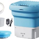 Krneaoch 6L 36W Portable Washer, Portable Washing Machine with Blue Light Sterilization, Mini Washing Machine, Washing Machine Small Folding, Lightweight and Easy to Bring and Store