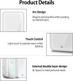 ⁦BONITA Mini Makeup Fridge, 8L Portable Cosmetic Refrigerator, Glass Panel And Led Lighting, Cooler/Warmer Freezer, Used for Beauty Skin Care in Home,White (White)⁩ - الصورة ⁦7⁩